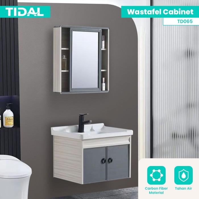 Promo Wastafel Kabinet Cermin Set Modern Minimalis Kamar Mandi Tidal TD065 Cicil 0% 3x - Kota ...