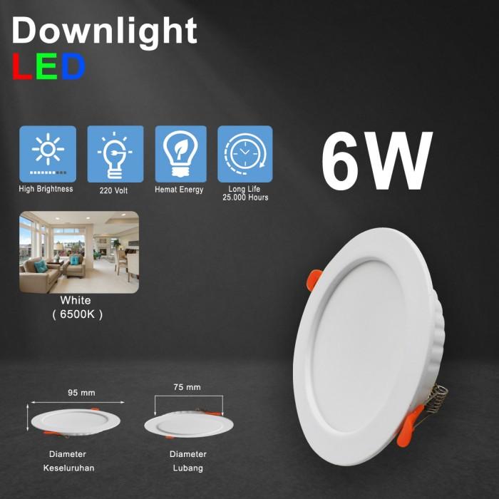 Gambar Lampu Downlight LED Inbow / Downlight Panel LED Inbow Bulat - 6 Watt, Wam White dari Lampu Bagus undefined Tokopedia