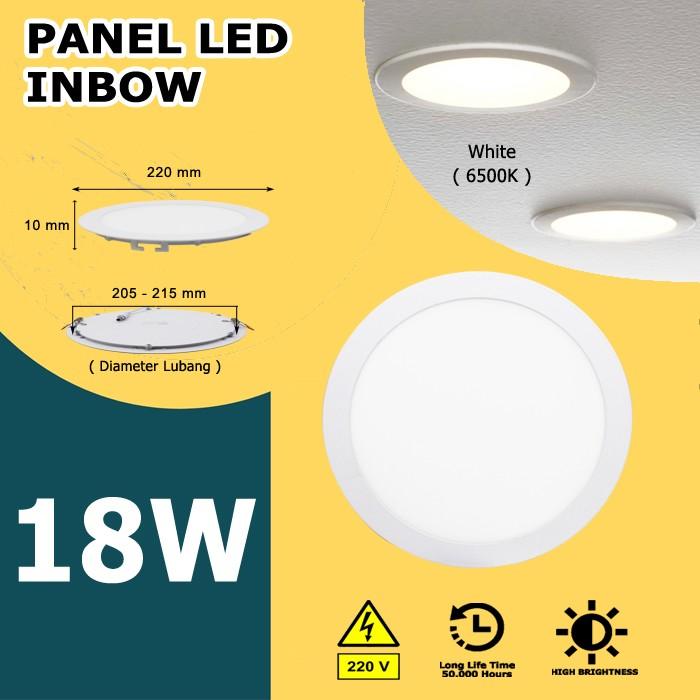 Gambar Panel LED Inbow Lampu Downlight LED Panel Bulat - 18W, Putih dari Lampu Bagus undefined Tokopedia