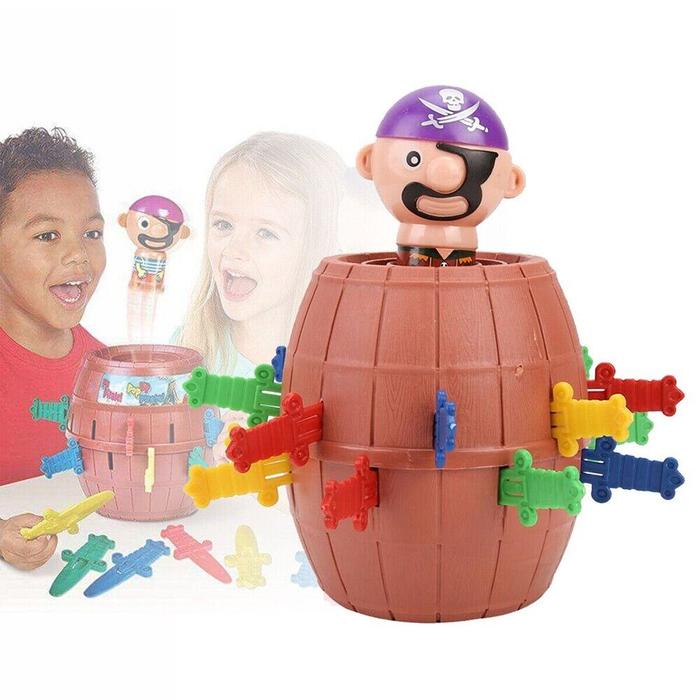Gambar Xl Pirate Barrel Fun Toy Lucky Stab Pop-up Table Game Mainan Anak dari liaastu undefined Tokopedia