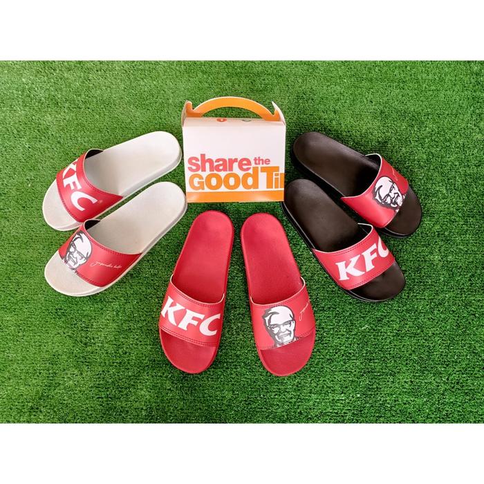 Jual SANDAL SLOP PRIA WANITA Nike Benassi X KFC Red Red Black