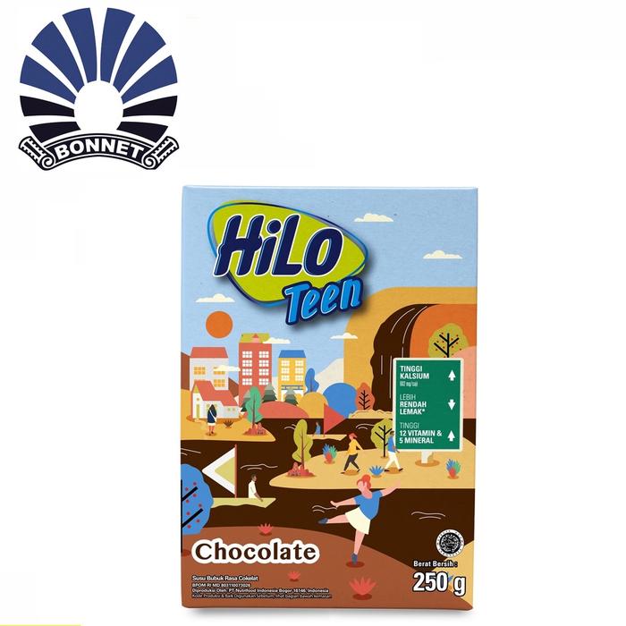Gambar HiLo Teen Chocolate 250g - Susu Tinggi Kalsium Lebih Rendah Lemak dari Nabilashop. toko undefined Tokopedia