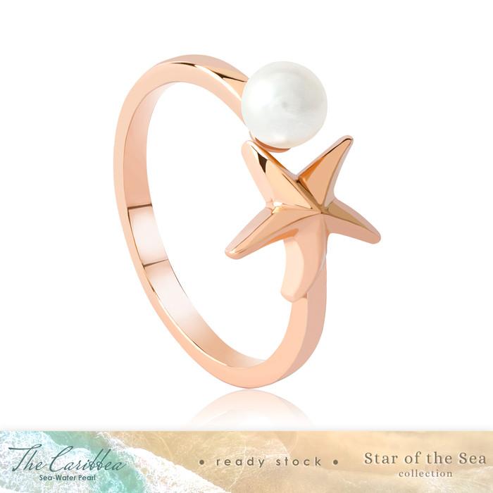 Promo Cincin Mutiara Emas The Caribbea 17K Star Of The Sea Collection ...
