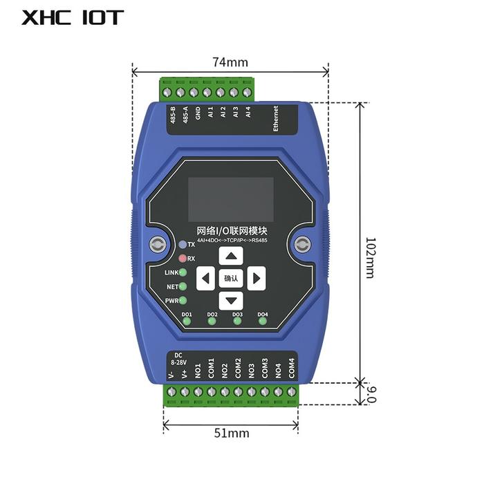 Gambar Ujg 4AI 4DO Ethernet IO Networking ModuleModbus Gateway TCP RTU dari ujgu undefined Tokopedia
