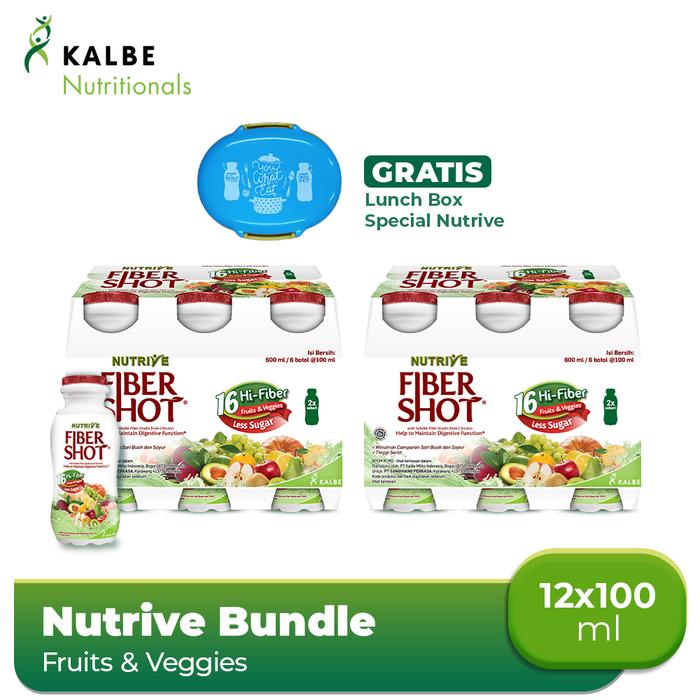 Gambar Nutrive Fibershot 2 Banded Free Lunch Box Special dari rishatoko undefined Tokopedia