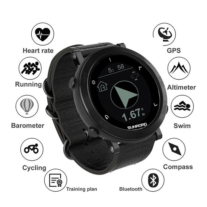 Jual Sunroad Jam Tangan Pintar Olahraga GPS Digital dengan