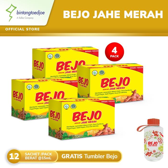Gambar Promo Bejo Jahe Merah 4 Pack 48 sachet FREE Tumbler Bejo Murah dari sadaaika undefined Tokopedia