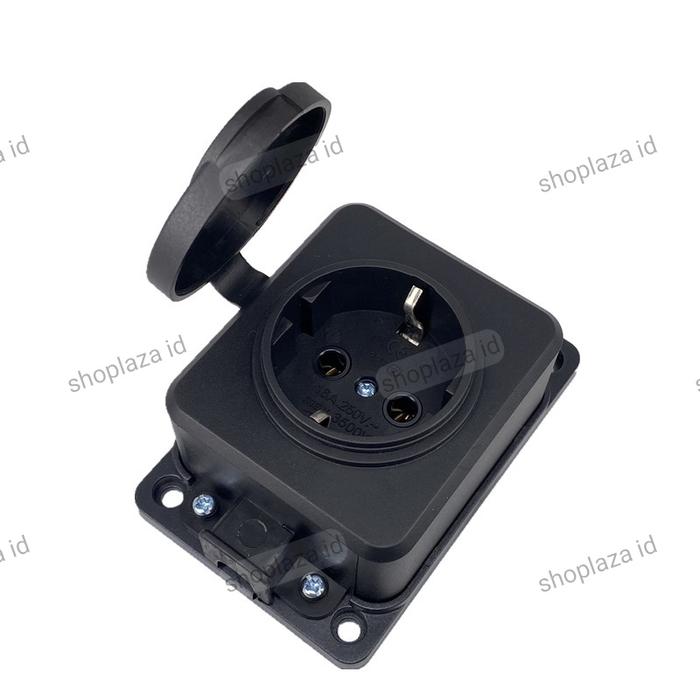 Gambar Stop Kontak Waterproof Karet IP54 Outdoor Colokan Listrik Anti Air YW - 1 way dari Shoplaza id undefined Tokopedia