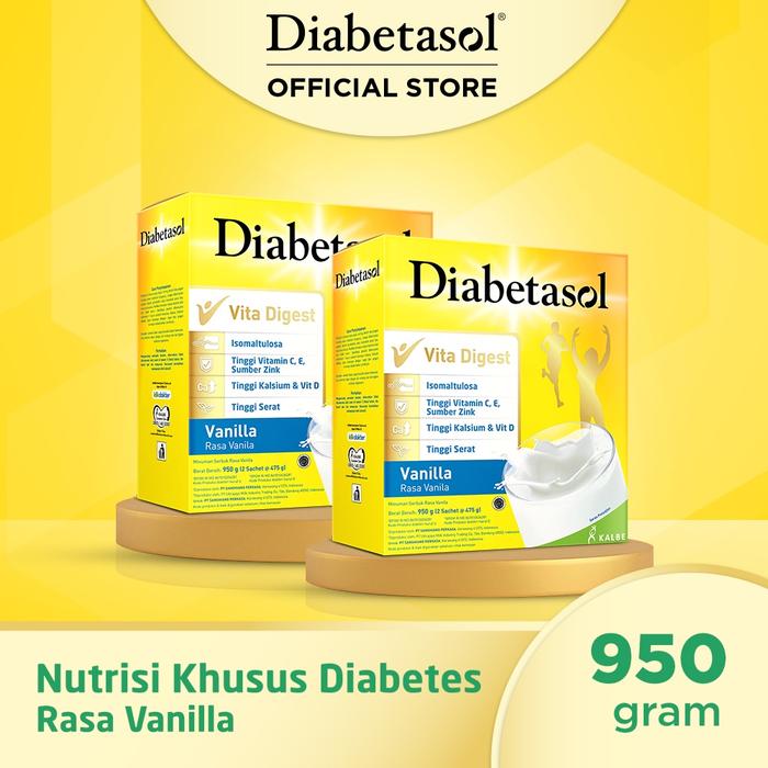 Gambar Diabetasol Jumbo Vanilla 950g - 2 Pcs Berkualitas dari darisah nasyithah undefined Tokopedia
