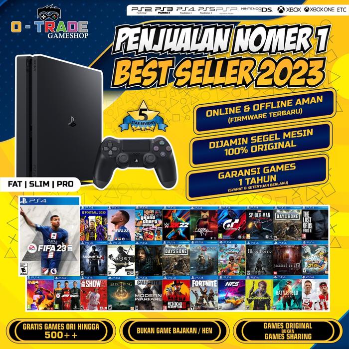Jual SONY PS4 PLAYSTATION SLIM 500GB 1TB FULL NEW GAME 2022 BISA - Main Image