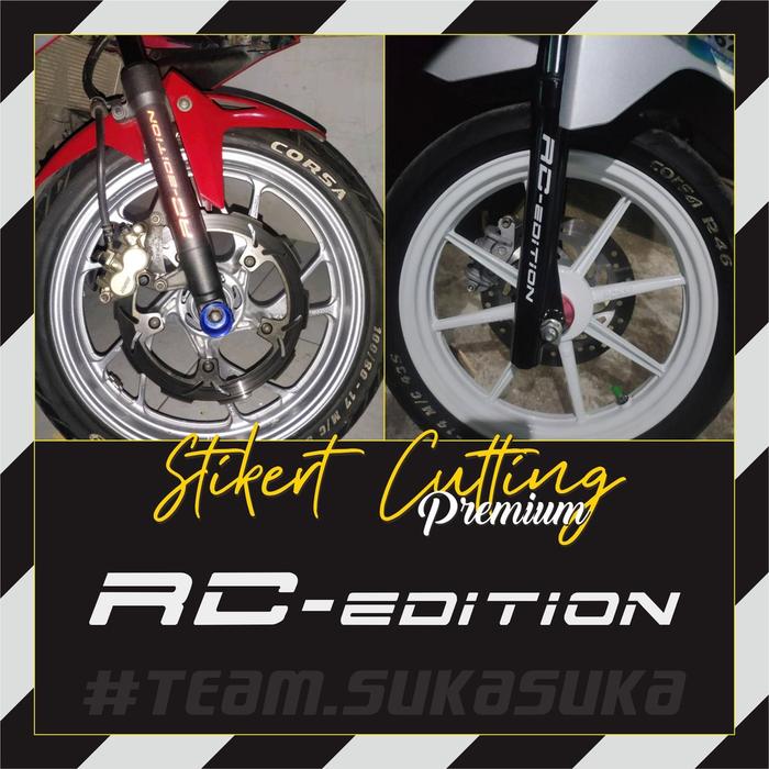 Gambar Stiker RC Edition Shock Depan Keren Cutting Sticker Stiker Motor Keren - GOLD dari bundushop undefined Tokopedia