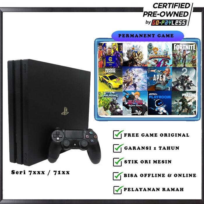 Jual Unik PS4 Pro 1TB Preowned Console Stik Full Games Diskon