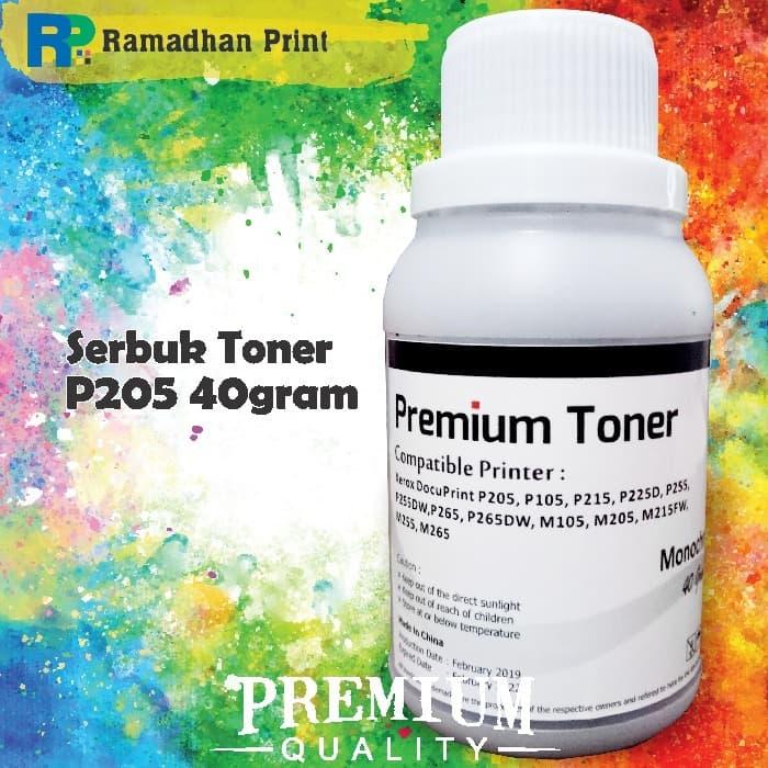 Jual Serbuk Toner Refill Fuji Xerox Docuprint P205 M205 40gr 1x