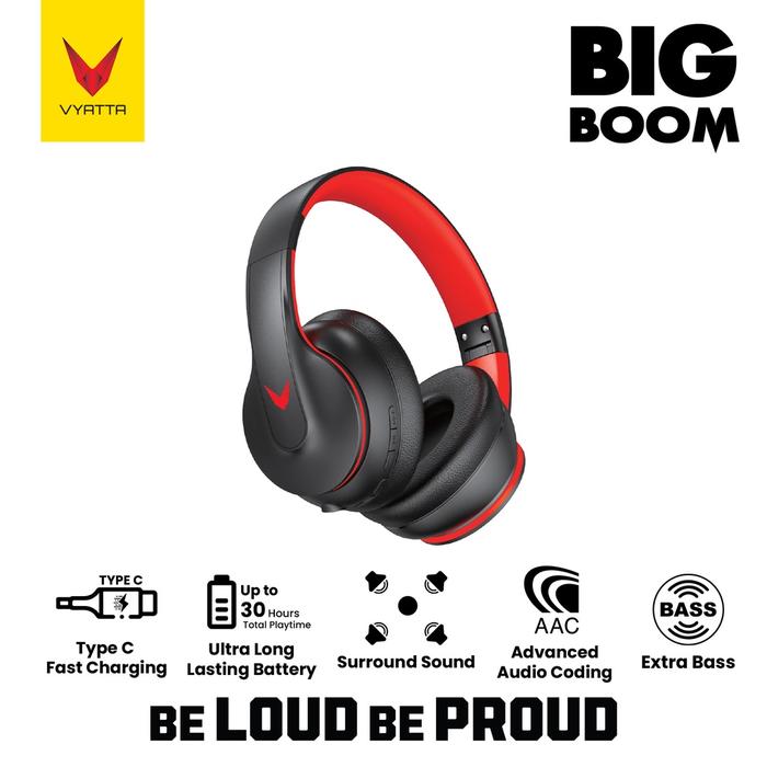 Jual VYATTA BIG BOOM BLUETOOTH HEADPHONE WIRELESS HEADSET EARPHONE