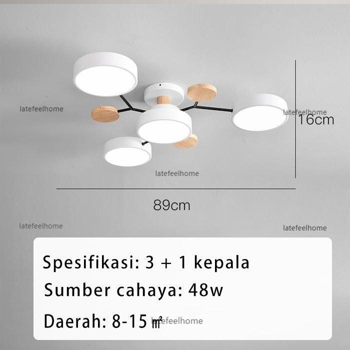 Gambar OD 3 Warna Lampu Gantung LED Nordic Modern Minimalis Lampu Gantung OK - Putih dari OD BUY undefined Tokopedia