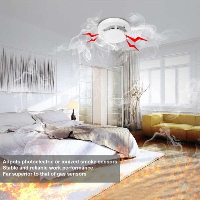 Gambar MF 9V Home Security Detector Home Security Fire Alarm Photoelec dari maroonuntung undefined Tokopedia