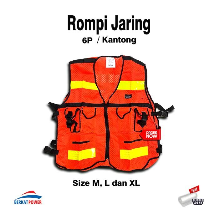 Gambar Rompi Jaring 6P/Saku JT Asgard Orange Holo - M - M dari Berkat Power Sby undefined Tokopedia