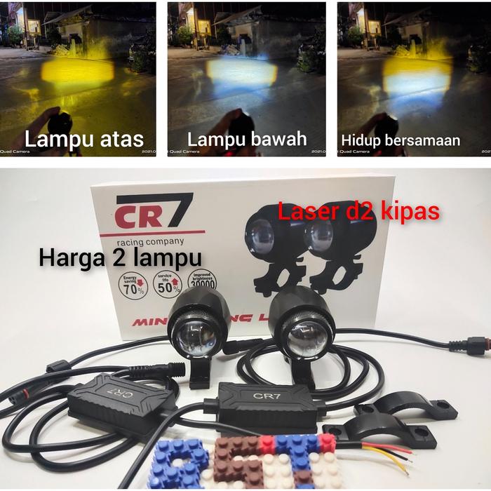 Gambar 1 PASANG Lampu tembak sorot Led D2 D3 Putih kuning Laser Kipas plus dari candeza undefined Tokopedia