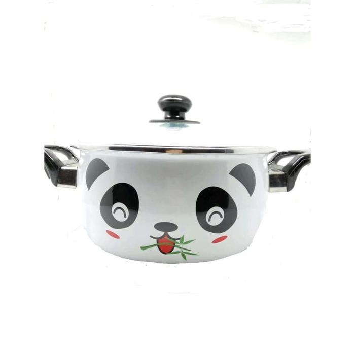 Gambar Unik Panci Hello Panda 24 Cm Tutup Kaca dari Kamarii shop undefined Tokopedia