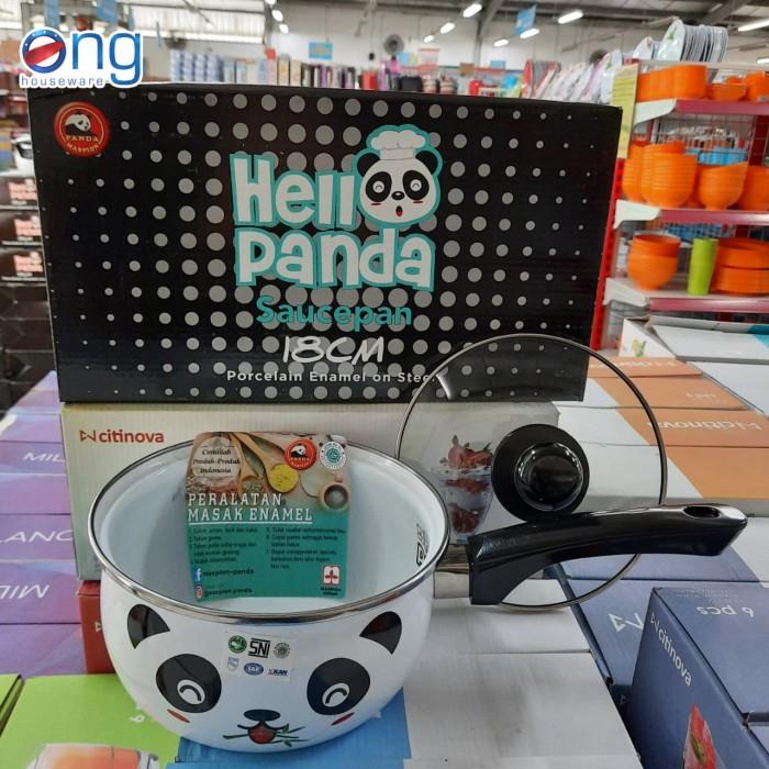 Gambar Saucepan Enamel Panci Rebus Gagang Plastik Hello Panda Maspion 18 cm dari Ramiya6547 undefined Tokopedia