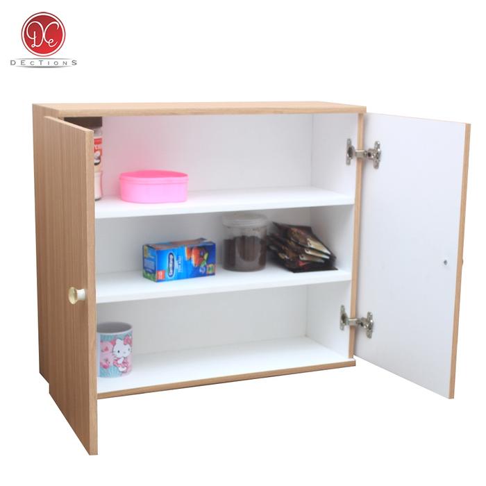 Gambar DEcTionS Rak Lemari Dapur Gantung Kitchen Set 2 Pintu 60x20x50cm - Ligh-Wood dari DEcTionS Living undefined Tokopedia