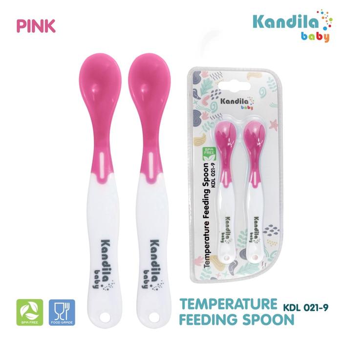 Gambar Kandila KDL 021-9 Baby Temperature Feeding Spoon | Sendok Bayi - PINK dari Chubby Baby Jakarta undefined Tokopedia