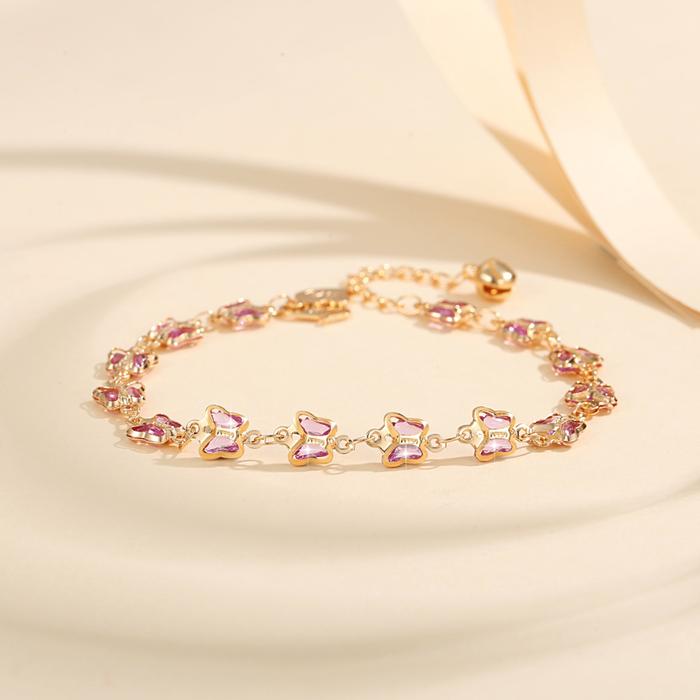 Gambar Y142 Gelang Dekorasi Kupu-kupu Mewah Wanita Gelang Rantai Titanium - Ungu dari LanmeJewelry undefined Tokopedia