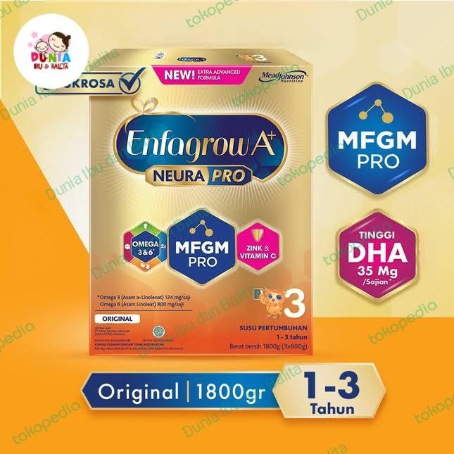Gambar ENFAGROW 3+ ORIGINAL 1800 GR / Enfagrow A+ 3 Rasa Original 1800 Gr dari YUDHIA6543 undefined Tokopedia