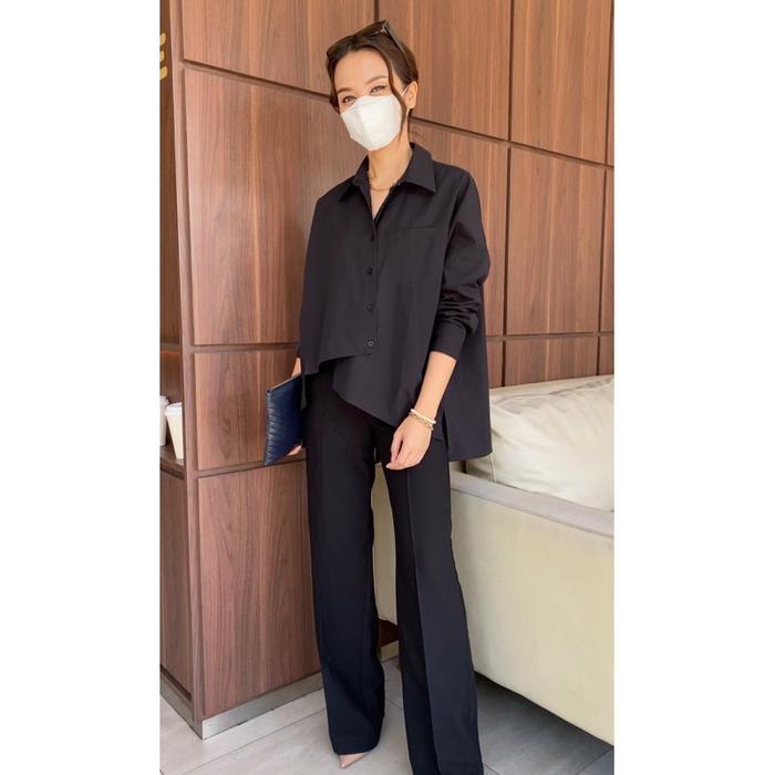 Gambar ACTIVE FASHION WOMAN SHIRT - KEMEJA WANITA FASHIOANBLE PREMIUM 357 - Hitam dari siusfashion undefined Tokopedia