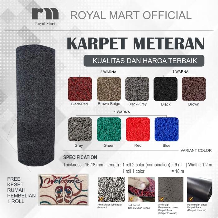 Gambar KARPET LANTAI MIE BIHUN METERAN 1 WARNA - Hitam dari Royal Mart Official undefined Tokopedia