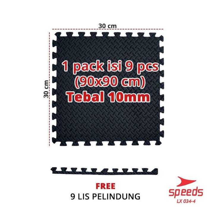 Gambar Karpet Matras Puzzle Alas Lantai Foam Empuk Anak Playmat 30x30 isi 9 - Hitam dari Autoku undefined Tokopedia