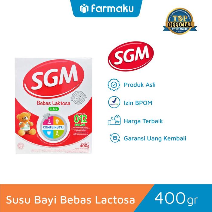 Gambar SGM LLM - Susu Formula Bebas Lactosa untuk 0-12 Bulan - 400 gr dari Farmaku undefined Tokopedia