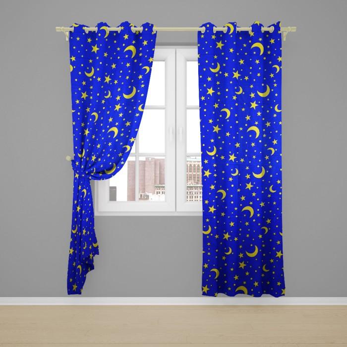 Gambar Gorden Jendela Motif Anak anak karakter L120cm X T225cm Free Tali&hook - Night blue, L120xT100 dari Berkah Saluyu undefined Tokopedia