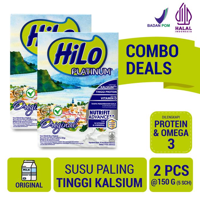 Gambar Twin Pack: Hilo Platinum Original 150Gr (5 Sch) - Susu Tinggi Kalsium dari Yond Shop undefined Tokopedia