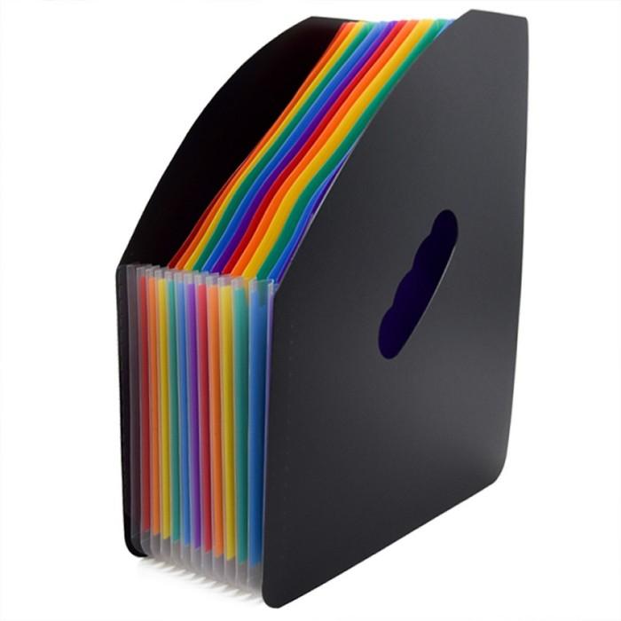 Gambar 13 Sekat Box File Folder A4 Dokumen Map Bag Expanding Meja - 12P-Black dari IDT4 undefined Tokopedia