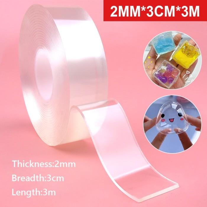 Gambar Double Tape Nano Bisa Ditiup Squishy Bubble DIY Stress Relief Toys - 1MM*3CM*3M dari Toko Plus ID undefined Tokopedia