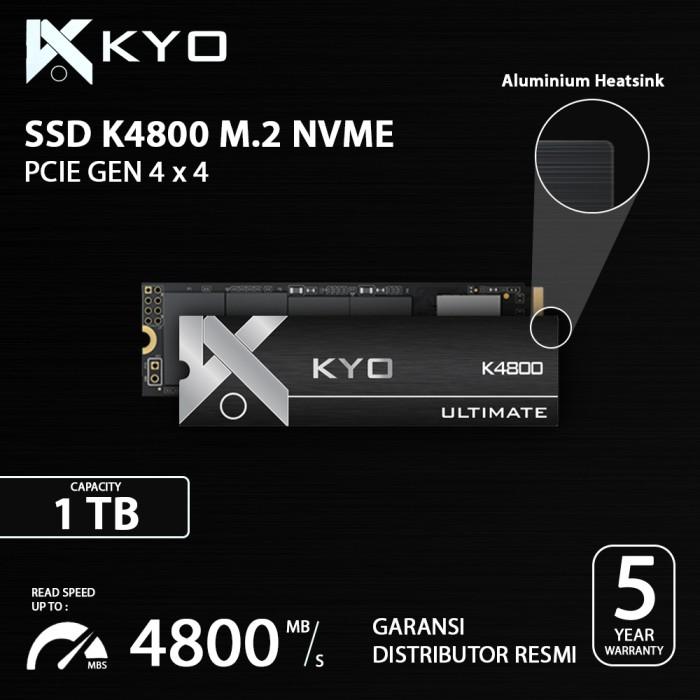 Gambar SSD KYO ULTIMATE K4800 1TB M.2 NVMe Gen4 x4 SSD NVMe Gen 4 - V2 dari KYO Indonesia_NEW undefined Tokopedia