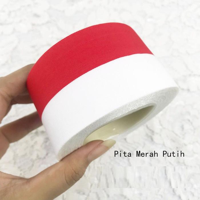 Gambar Pita Merah Putih - Pita Kain Merah Putih - Pita Bendera Merah Putih - 2 Inci 5 cm dari Golden Mall Shop undefined Tokopedia
