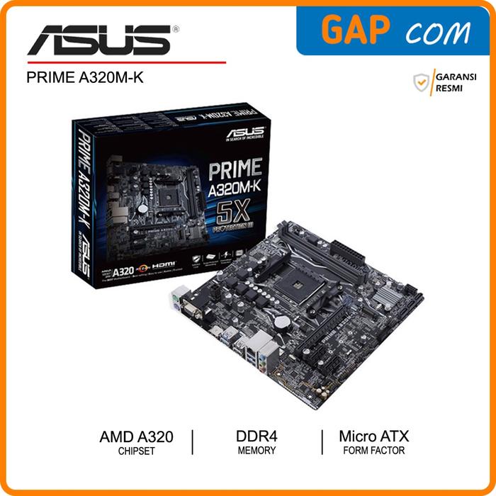 Motherboard Asus Prime A320m-k Amd A320 Am4 Ddr4 M2 Terbaru