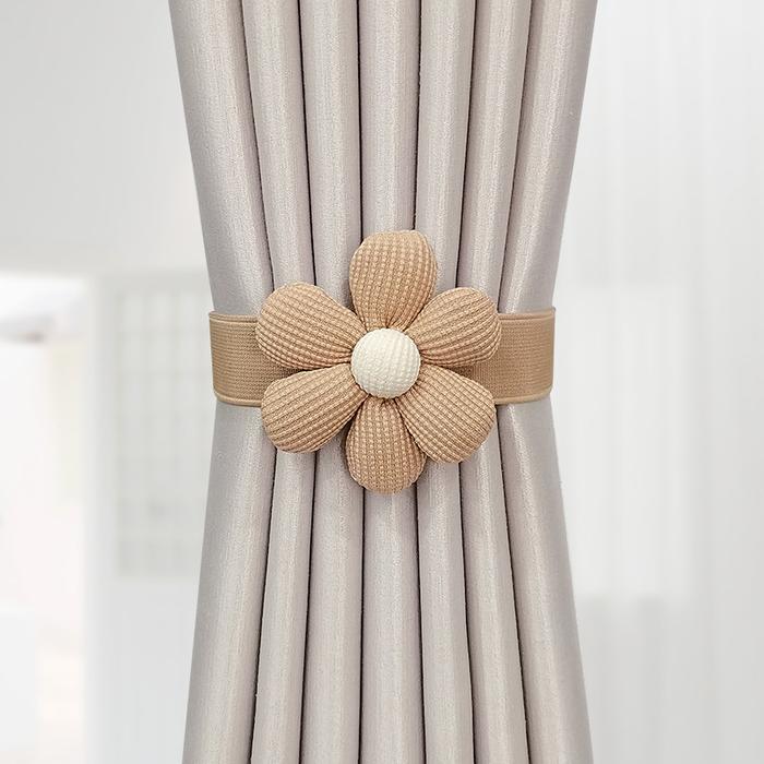 Gambar Curtain Holder / Pengikat Tali Ikat Hordeng Gorden Tirai Bunga Shabby - SINGLE BROWN dari Et Felicel undefined Tokopedia