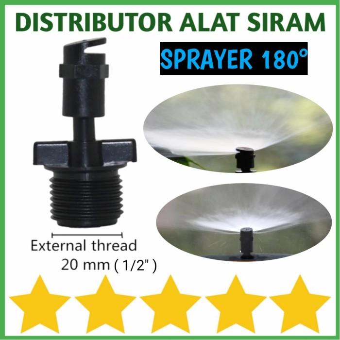 Jual MICRO SPRAYER 180 DEGREE + ADAPTER 1/2 INCH DRAT LUAR NOZZLE PIPA ...