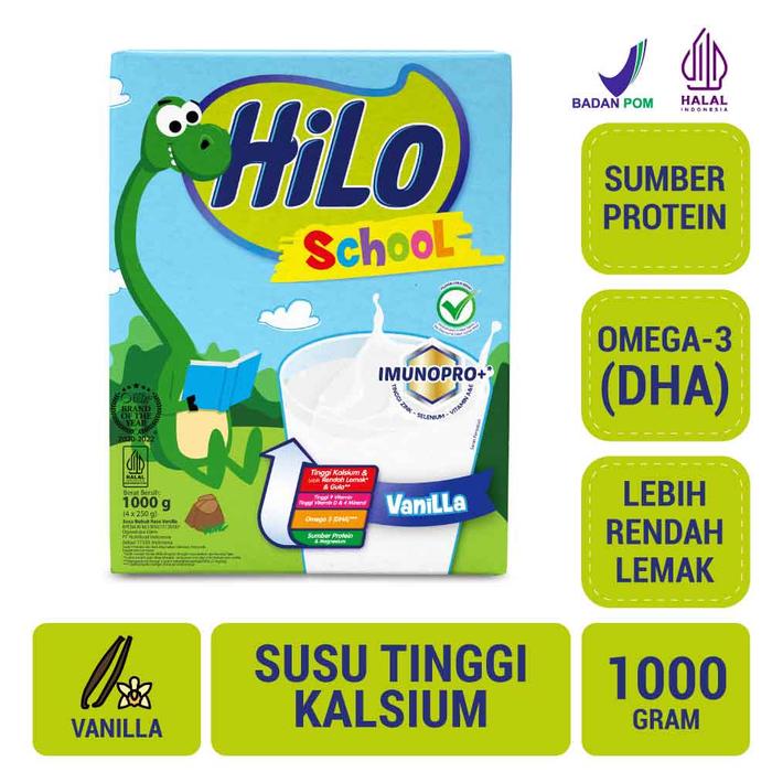 Gambar HiLo School Vanilla 1000 gram - Susu Tinggi Kalsium Lebih Rendah Lemak dari elyana- undefined Tokopedia
