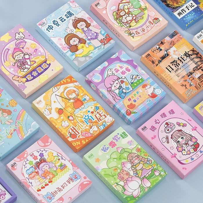 Gambar 50 Pcs Kotak Stiker Kertas Washi Kawaii Untuk Dekorasi Alat Tulis Seko dari Maria2099 undefined Tokopedia