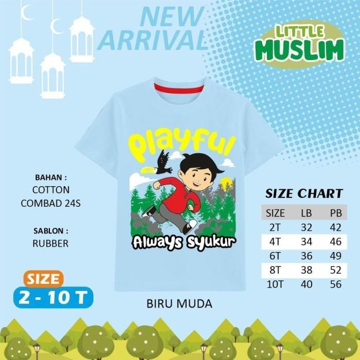 Gambar kaos dakwah anak kaos anak laki laki muslim/kaos karakter anak muslim - Biru Muda, Size 2T dari firdan16shop undefined Tokopedia