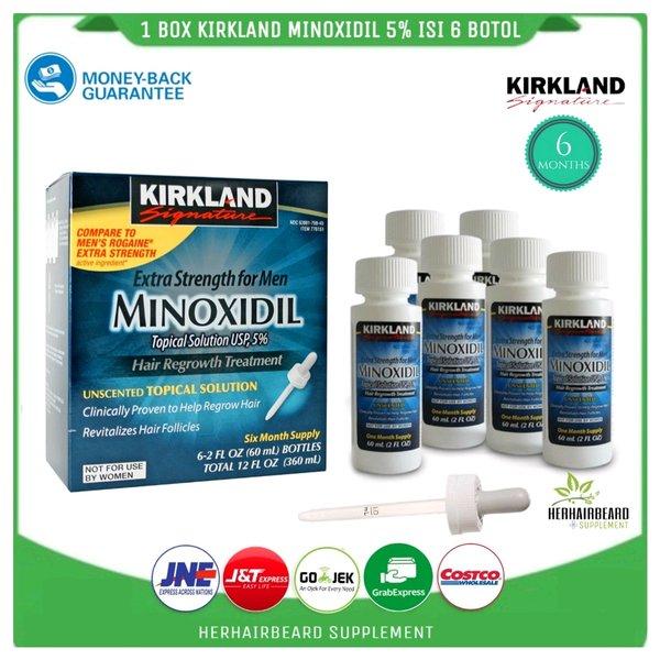 Gambar Promo kirkland minoxidil original 1 box isi 6 botol segel.kebotakan dari bertikharesty undefined Tokopedia