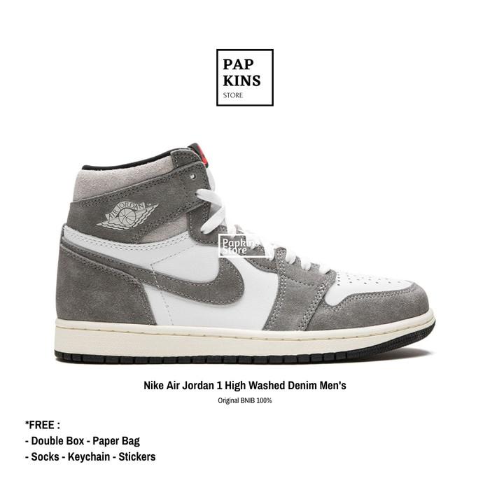Gambar sepatu nike air jordan 1 high washed denim grey original bnib - 39 - 39 dari 2trusted Bandung undefined Tokopedia