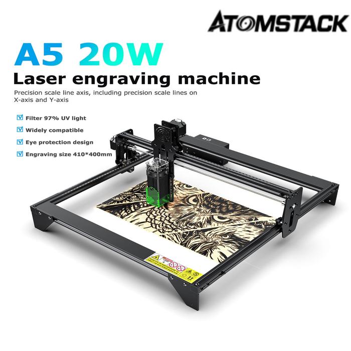 Jual Engraving Machine Atomstack A5 20w Laser Engraving Cutting Machine
