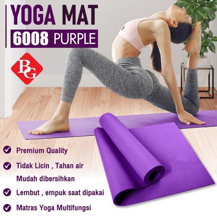 Gambar BG SPORT ALAS OLAHRAGA MATRAS YOGA/YOGA MAT -PURP - PURPLE, 6MM dari BG Sport undefined Tokopedia