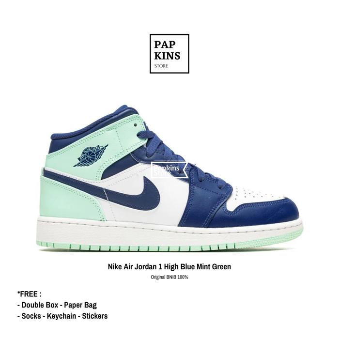 Gambar sepatu nike air jordan 1 high mint green original bnib  sneakers nike - 36 dari 2trusted Bandung undefined Tokopedia