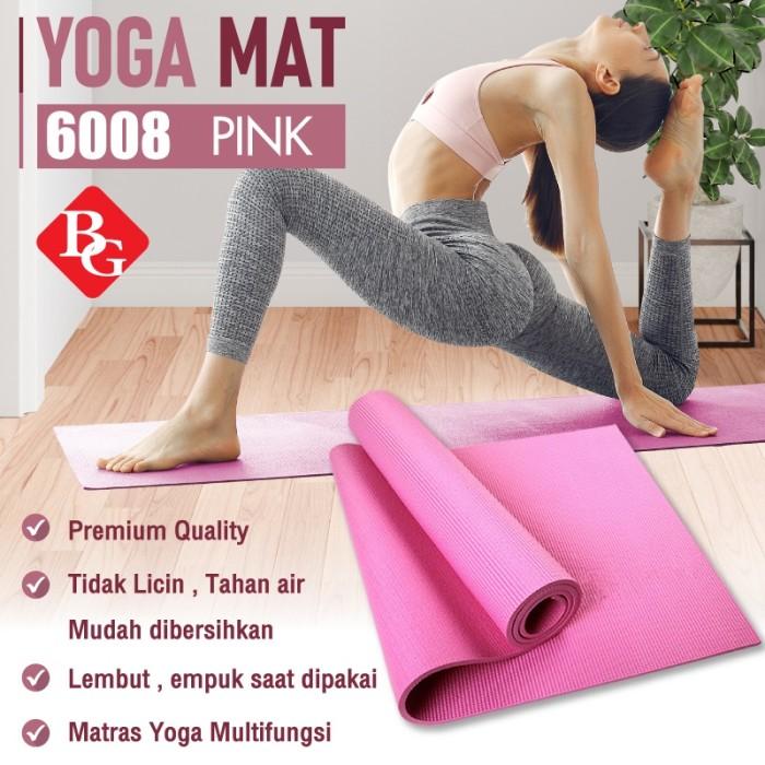 Gambar BG SPORT ALAS OLAHRAGA MATRAS YOGA/YOGA MAT -PINK MURAH - PINK, 4MM dari BG Sport undefined Tokopedia